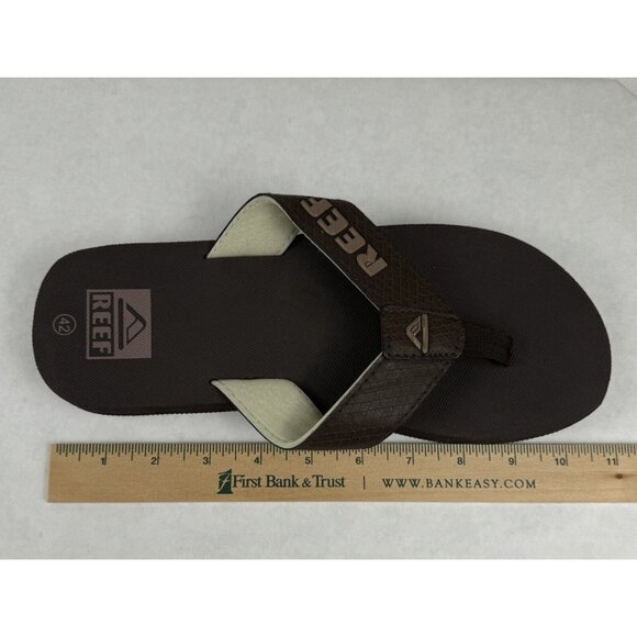 Reef Mens Brown Flip Flops Size 9 EU 42 Casual Thong-Style Beachwear Sandals - Picture 11 of 12